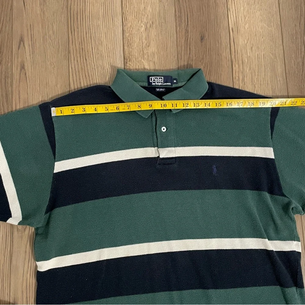 Polo by Ralph Lauren Green Blue Stripe Polo‎ Shirt